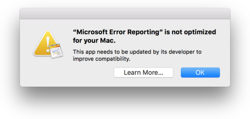 Disable microsoft error reporting